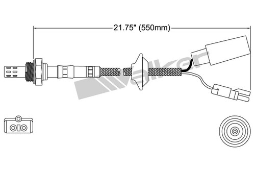 Walker Products Oxygen Sensor 250-23024 for 1983-1987 Porsche 3.2L 4.7L (911, 928)
