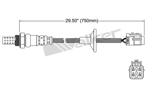 Walker Products Oxygen Sensor 250-24987 for 2011-2018 Hyundai/Kia 1.8L 2.0L (Elantra, Elantra Coupe, Elantra GT, Tucson)