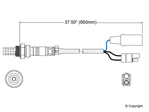 Walker Products Oxygen Sensor 250-23025 for 1983-1988 Porsche 2.5L (924, 944)
