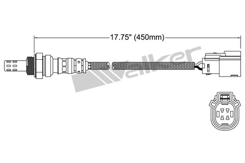 Walker Products Oxygen Sensor 250-24989 for 2011-2020 Ford/Lincoln/Mercury 3.0L 2.5L (Escape, Explorer, F-150, Flex)
