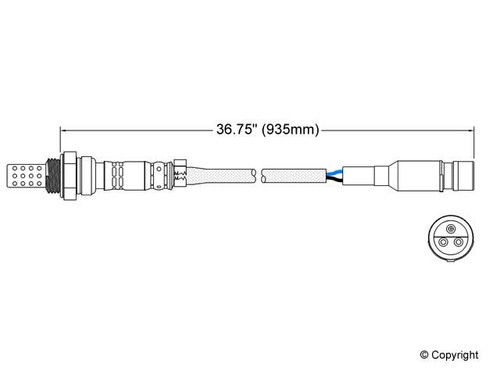 Walker Products Oxygen Sensor 250-23029 for 1986-1995 Porsche 2.5L 3.0L (924, 944, 968)