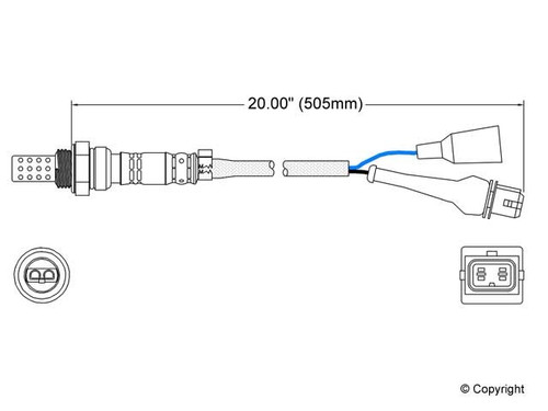 Walker Products Oxygen Sensor 250-23032 for 1985-1993 Audi/Peugeot 2.8L 2.2L (100, 100 Quattro, 90 Quattro, 505)
