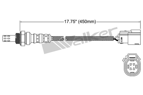 Walker Products Oxygen Sensor 250-24998 - 4-Wire Narrow-Band