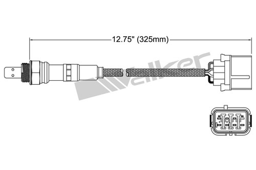 Walker Products Oxygen Sensor 250-25001 for 2003-2008 Acura/Honda/Saturn 3.5L 3.2L (MDX, RL, TL, Accord)