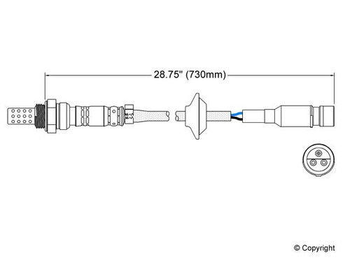 Walker Products Oxygen Sensor 250-23060 for 1986-1995 Porsche 3.3L 3.2L (911, 928, 944)