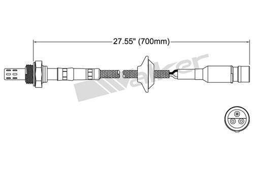 Walker Products Oxygen Sensor 250-23060 for 1986-1995 Porsche 3.3L 3.2L (911, 928, 944)
