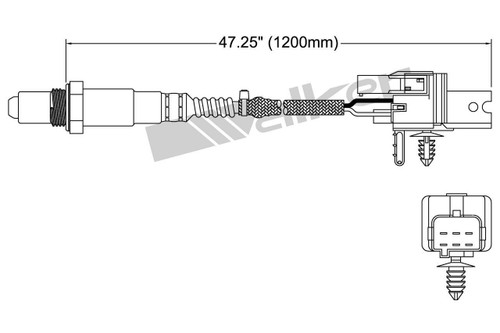 Walker Products Oxygen Sensor 250-25006 for 2000-2009 Cadillac/Volvo 4.6L 2.4L (XLR, C70, S60, S70)