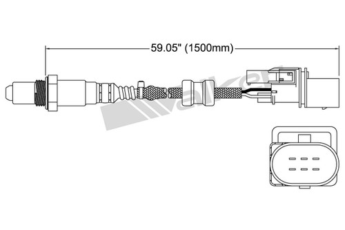 Walker Products Oxygen Sensor 250-25008 for 2001-2009 Audi/Bentley/Porsche 1.8L 4.2L (A4, A4 Quattro, A8 Quattro, TT)