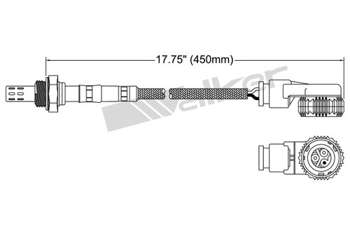 Walker Products Oxygen Sensor 250-23074 for 1990-1993 Mercedes-Benz 3.0L 5.0L (300SL, 500SL)