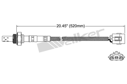 Walker Products Oxygen Sensor 250-23086 for 1988-1991 Mazda 3.0L (929, MPV)