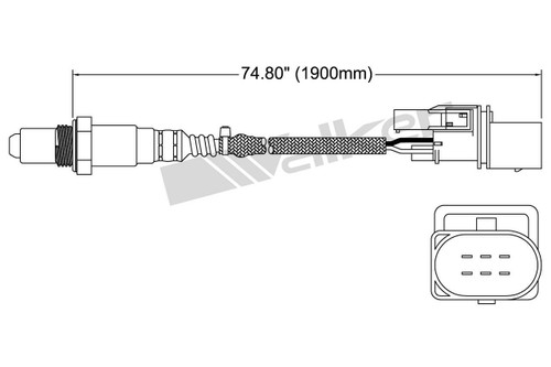 Walker Products Oxygen Sensor 250-25021 for 2005-2007 Audi 6.0L (A8 Quattro)