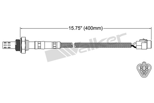Walker Products Oxygen Sensor 250-23091 for 1996-1999 Subaru 2.5L 2.2L (Forester, Impreza, Legacy)