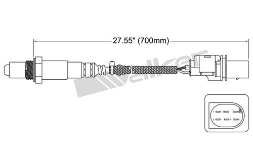 Walker Products Oxygen Sensor 250-25044 for 2006-2020 BMW/Mercedes-Benz/Mini 4.8L 6.0L (550i, 650i, 750i, 750Li)