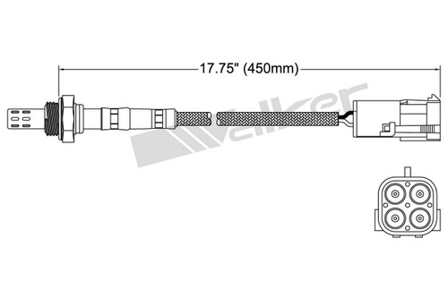 Walker Products Oxygen Sensor 250-23128 for 1992-1993 Suzuki 1.6L (Sidekick)