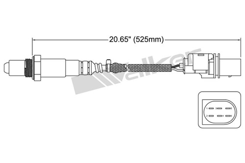Walker Products Oxygen Sensor 250-25049 for 2006-2025 Alfa Romeo/Audi/Ford 1.7L 2.0L (4C, Q3, Q3 Quattro, R8)