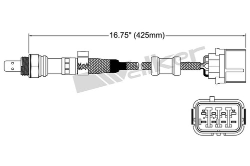 Walker Products Oxygen Sensor 250-25055 for 1992-2001 Honda 1.5L 1.6L (Civic, Insight)