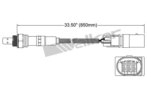 Walker Products Oxygen Sensor 250-25058 for 2015-2020 Fiat/Jeep 1.4L (500L, 500X, Renegade)
