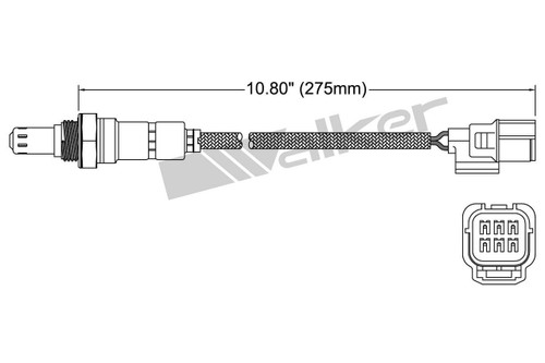 Walker Products Oxygen Sensor 250-25059 for 2008-2020 Acura/Honda 3.7L 3.5L (MDX, RDX, RL, RLX)