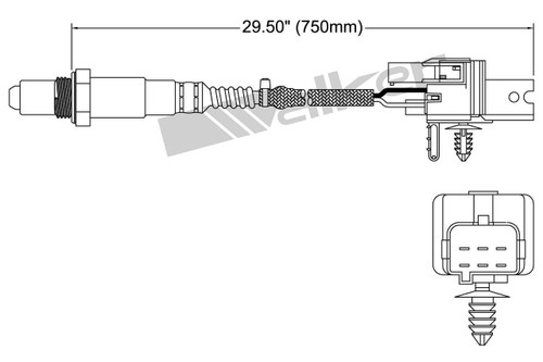Walker Products Oxygen Sensor 250-25079 for 2001-2013 Porsche/Volvo 3.6L 5.7L (911, Carrera GT, C30, C70)