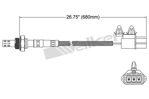 Walker Products Oxygen Sensor 250-23133 for 2000-2001 INFINITI/Nissan 3.0L 3.5L (I30, QX4, Maxima, Pathfinder)