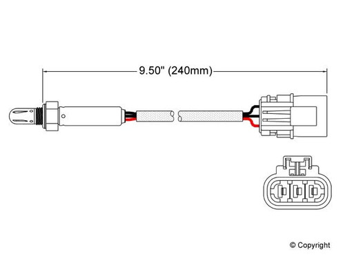 Walker Products Oxygen Sensor 250-23502 for 1986-1996 Nissan 1.6L 2.4L (200SX, 240SX, 300ZX, Maxima)