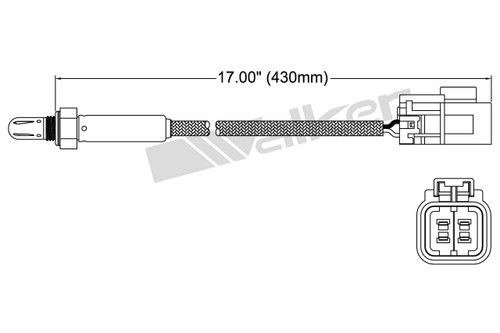 Walker Products Oxygen Sensor 250-23504 for 1987-1989 Nissan 3.0L (300ZX)