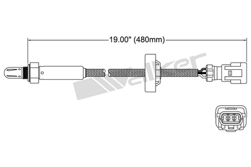 Walker Products Oxygen Sensor 250-23505 for 1993-1997 INFINITI/Nissan 3.0L 2.0L (I30, 200SX, Altima, Maxima)