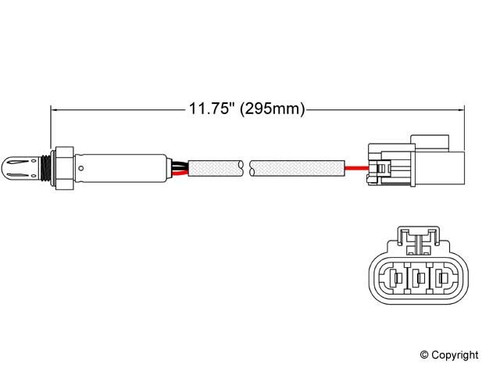 Walker Products Oxygen Sensor 250-23523 for 1987-1996 Nissan 2.4L 1.6L (240SX, Pulsar NX, Sentra)