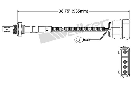 Walker Products Oxygen Sensor 250-23822 for 1992 Volkswagen 1.8L (Passat)