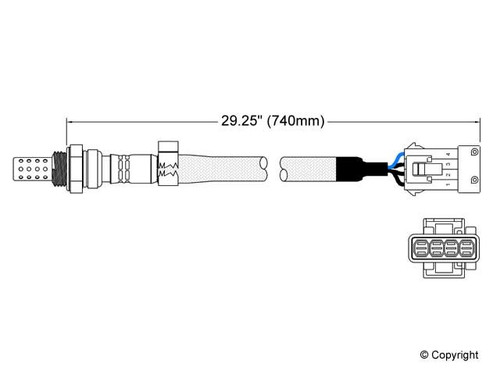 Walker Products Oxygen Sensor 250-24135 for 1994-2001 Porsche/Saab/Volvo 3.6L 3.4L (911, 9-3, 9-5, 900)