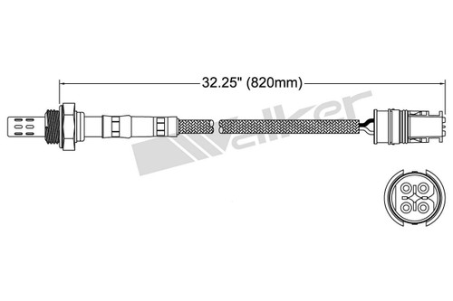 Walker Products Oxygen Sensor 250-24143 for 1996-2006 BMW/Mercedes-Benz 3.2L 2.8L (M3, Z3, C280, C43 AMG)