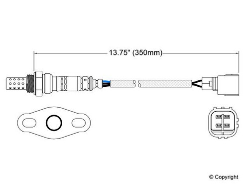 Walker Products Oxygen Sensor 250-24151 for 1992-1997 Toyota 2.4L 1.6L (4Runner, Celica, Pickup, T100)