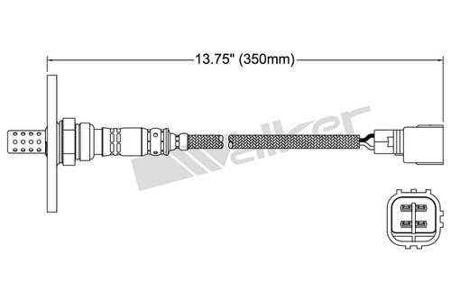 Walker Products Oxygen Sensor 250-24151 for 1992-1997 Toyota 2.4L 1.6L (4Runner, Celica, Pickup, T100)
