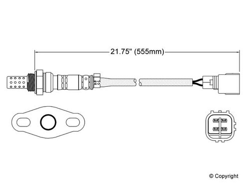 Walker Products Oxygen Sensor 250-24153 for 1993-2000 Lexus/Toyota 4.5L 3.4L (LX450, 4Runner, Land Cruiser, Previa)