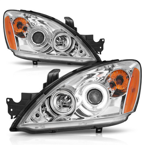 Anzo Projector Headlights with Chrome CCFL Halo for Mitsubishi Lancer