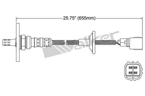 Walker Products Oxygen Sensor 250-24155 for 1992-2000 Lexus/Toyota 3.0L 3.4L (SC300, 4Runner, RAV4, T100)