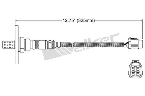 Walker Products Oxygen Sensor 250-24158 for 1990-1991 Toyota 1.6L (Celica)