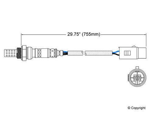 Walker Products Oxygen Sensor 250-24007 for 1989-1994 Dodge/Eagle/Mitsubishi 1.6L 2.0L (Colt, Summit, Talon, Eclipse)