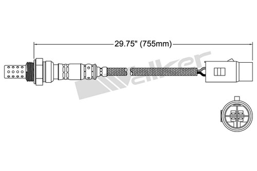 Walker Products Oxygen Sensor 250-24007 for 1989-1994 Dodge/Eagle/Mitsubishi 1.6L 2.0L (Colt, Summit, Talon, Eclipse)