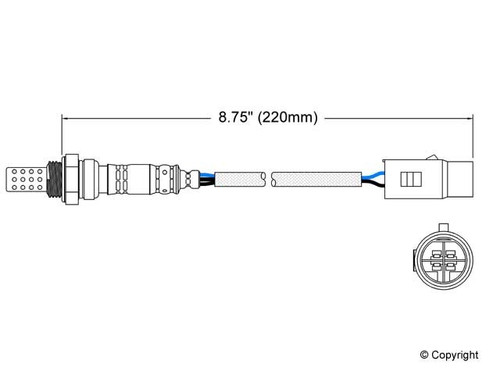Walker Products Oxygen Sensor 250-24009 for 1990-1993 Hyundai 3.0L (Sonata)