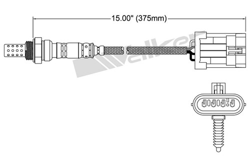 Walker Products Oxygen Sensor 250-24012 for 1993-2008 Acura/Buick/Cadillac 3.2L 3.5L (SLX, Century, Commercial Chassis, LeSabre)