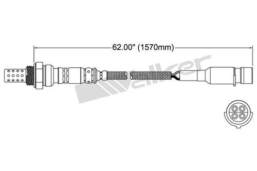 Walker Products Oxygen Sensor 250-24023 for 1986-1987 BMW 3.5L (735i, L7)