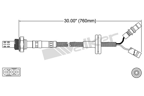 Walker Products Oxygen Sensor 250-24034 for 1993-1995 Mercedes-Benz 3.2L 3.0L (300CE, 300E, 300TE, E320)