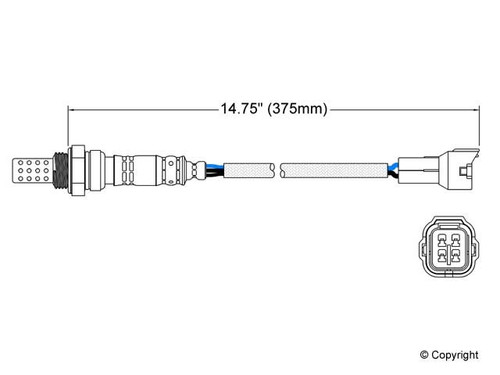 Walker Products Oxygen Sensor 250-24049 for 1996-2000 Suzuki 2.5L 1.8L (Grand Vitara, Sidekick)