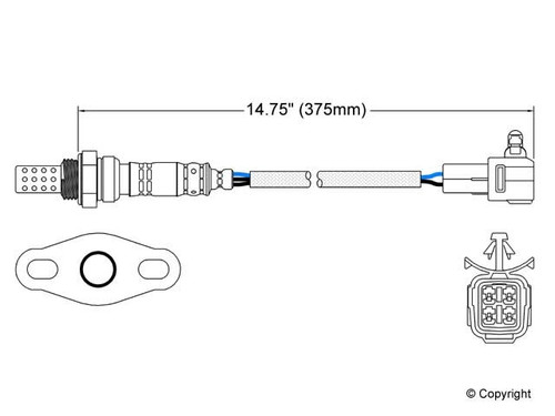 Walker Products Oxygen Sensor 250-24051 for 1988-1992 Lexus/Toyota 2.5L 2.0L (ES250, Camry, Celica, Land Cruiser)