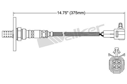 Walker Products Oxygen Sensor 250-24051 for 1988-1992 Lexus/Toyota 2.5L 2.0L (ES250, Camry, Celica, Land Cruiser)