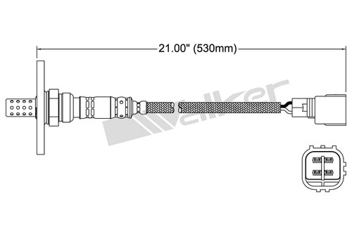 Walker Products Oxygen Sensor 250-24052 for 1991-1995 Toyota 3.0L 2.4L (4Runner, Pickup, Previa)