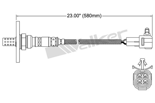 Walker Products Oxygen Sensor 250-24055 for 1988-1991 Toyota 2.4L 2.2L (Pickup, Van)