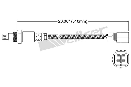 Walker Products Oxygen Sensor 250-54007 for 2001-2022 Lexus/Pontiac/Scion 3.5L 2.4L (ES350, RX350, RX450h, RX450hL)