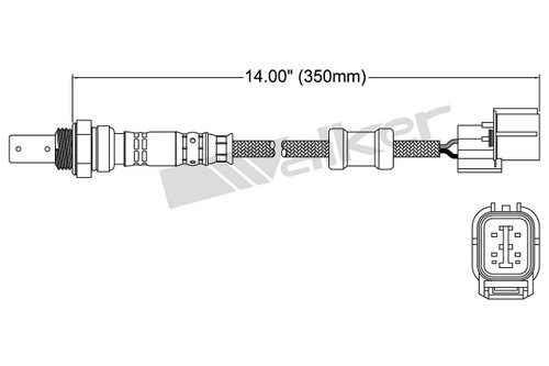 Walker Products Oxygen Sensor 250-54013 for 2001-2005 Acura/Honda 2.0L 1.7L (RSX, Civic, CR-V)